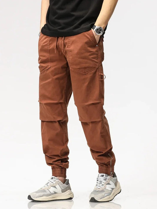 Men's Modern Slim-Fit Cargo Pants with Adjustable Drawstring | Perfect for Casual Days