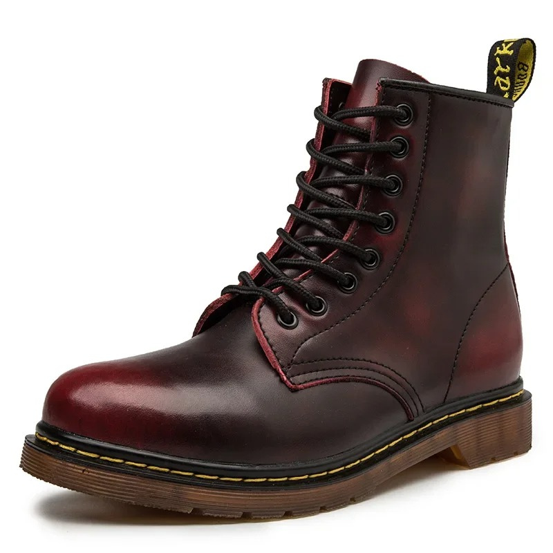 Men's Thic Sole Lace Up Vegan Leather Boots | Ideal for Winter