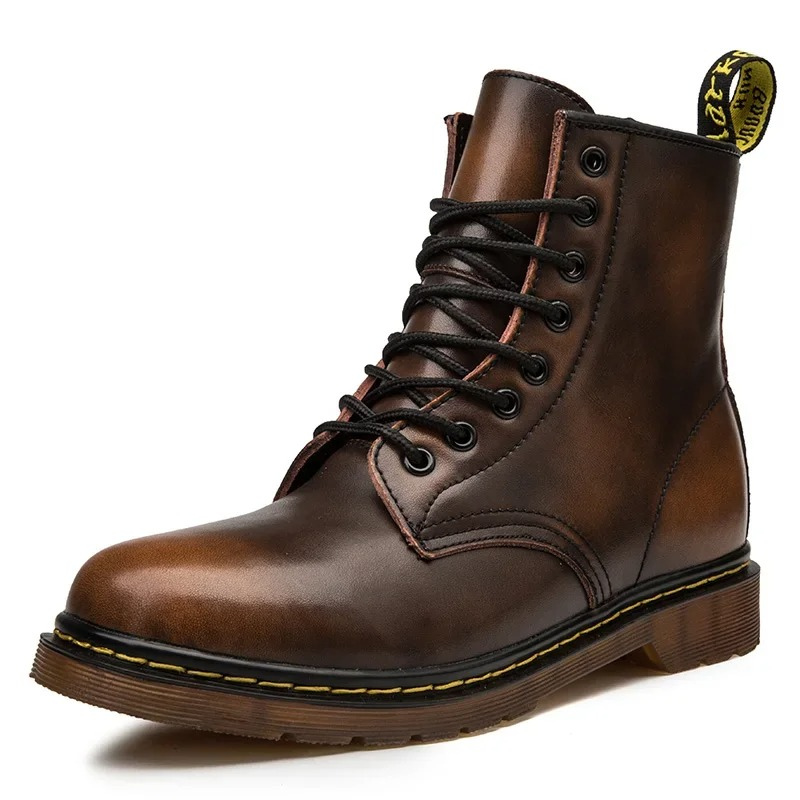 Men's Thic Sole Lace Up Vegan Leather Boots | Ideal for Winter