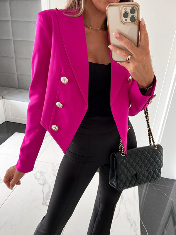 Women's Stylish Cropped Blazer with Buttons | Perfect for Casual Days